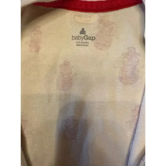 BABY GAP FOOTED ONEPIECE snowmen 3-6 months - Picture 3 of 4